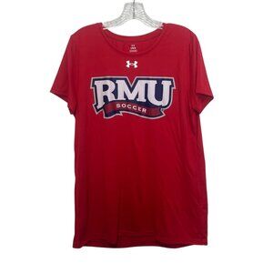 Under Armour RMU Robert Morris Soccer Tshirt Large Red Lightweight Fanwear